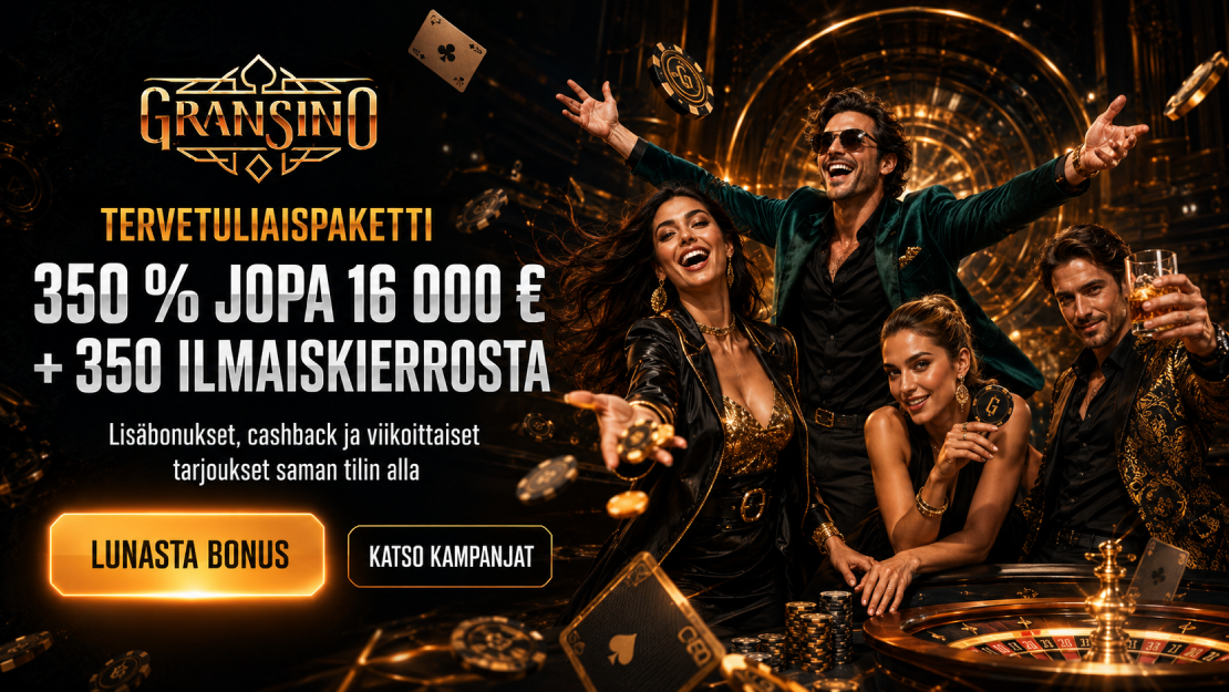 Gransino Bonus – 350 % jopa 16 000 € + 350 ilmaiskierrosta